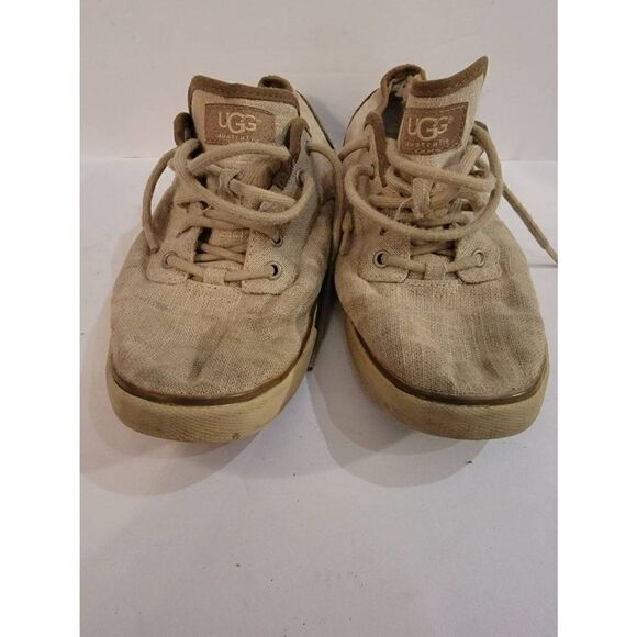 UGG Women's Brown Two Tone Lace-Up Sneaker Tennis Shoes Size 9 - Picture 1 of 6